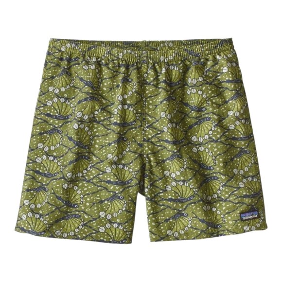 Patagonia Fish Print 7" Baggies Longs Water Repellent Short Outdoor Men's S - Picture 1 of 7